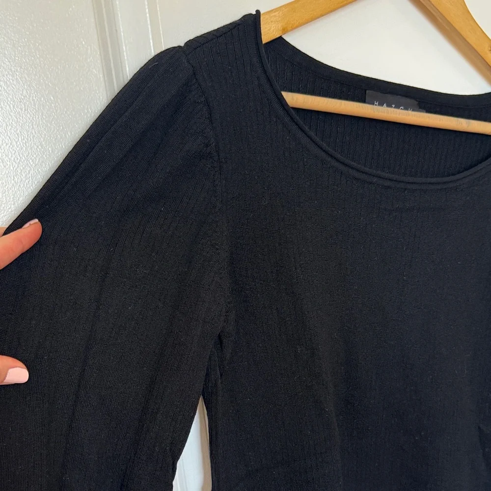 Hatch Black Merino Wool sweater - Picture 2 of 5